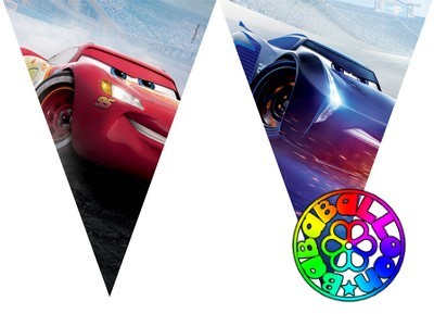Bandierine triangolari Cars conf. 1 pz.